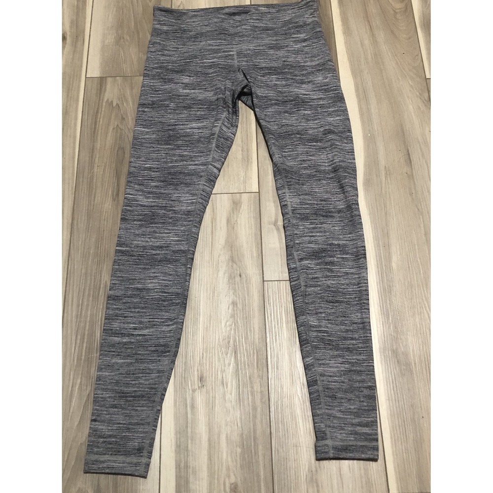 Lululemon High Rise Marled Heather Gray Leggings Size 8 Full Length